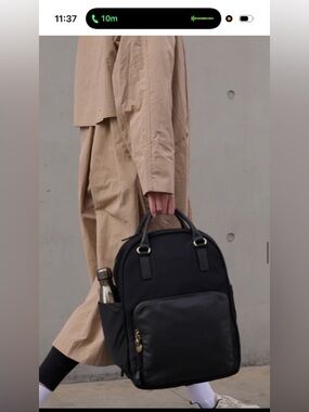 Lo & Sons Black travel Backpack with gold accents - used only a few times!